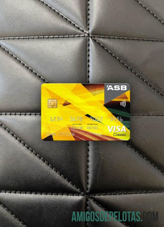 Nova Zelândia ASB Bank Visa Classic Card Photolook Front exemplo real